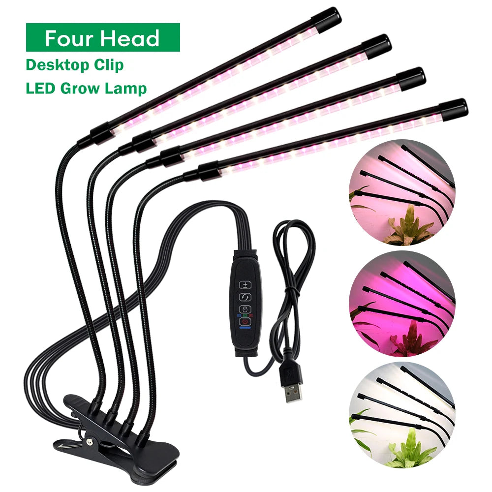 Clip-On LED Grow Light with Gooseneck