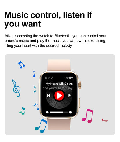 New Women Men AI Smart Diagnosis Watch HRV+PPG Blood Pressure