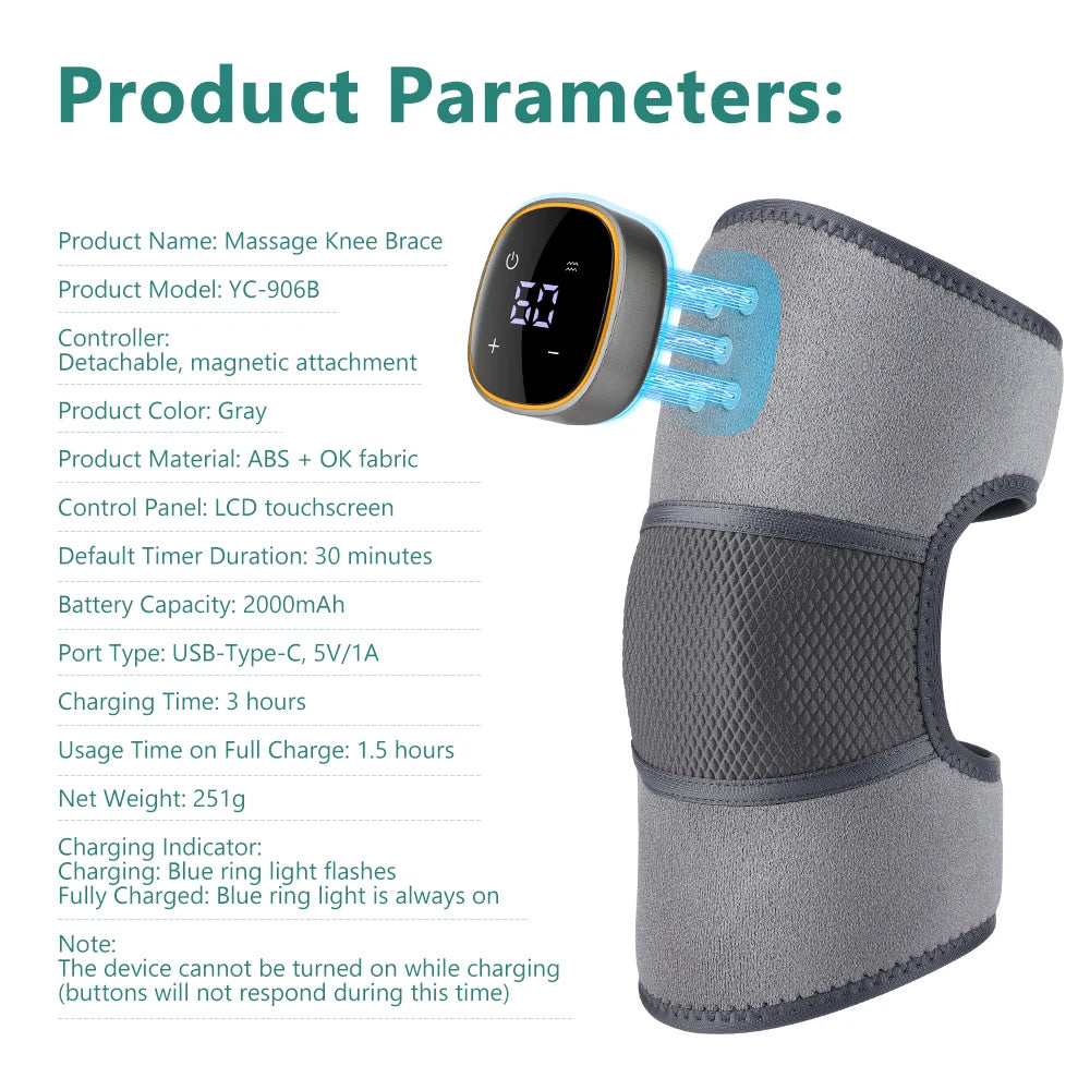 Rechargeable Knee Massager 3 Gear Vibration Massage