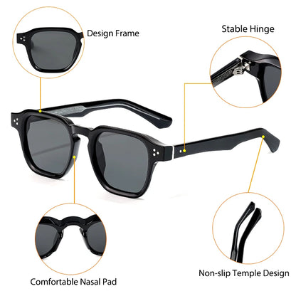 HBK Fashion Punk Sunglasses for men Classic Square