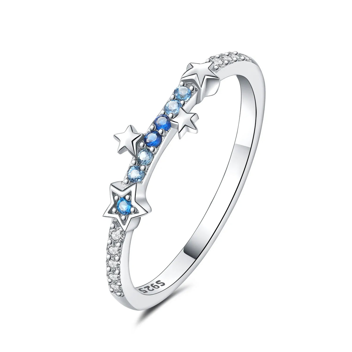 925 Sterling Silver Three-Ring Stackable Ring for Women