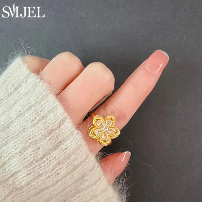 Luxury Crystal Anxiety Relief Spinning Fidget Rings for Women