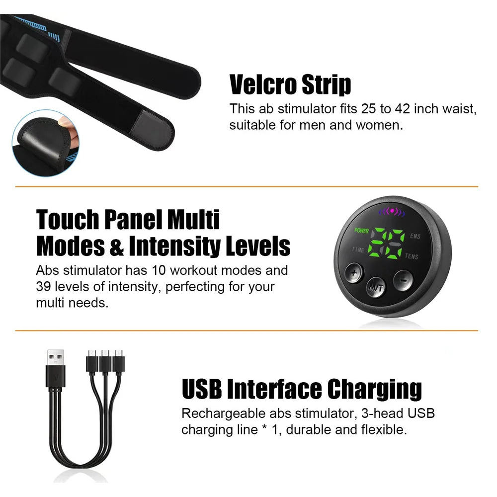 Intelligent EMS Belt Massage Set Full Body Muscle Stimulation