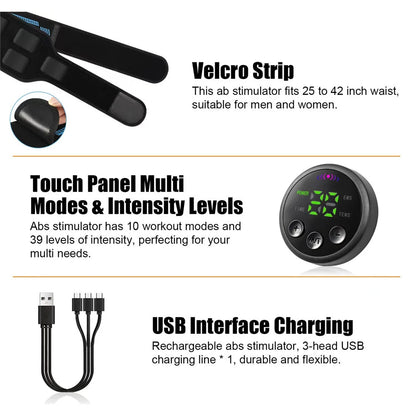Intelligent EMS Belt Massage Set Full Body Muscle Stimulation