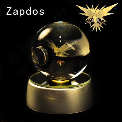 Pokemon Crystal Ball 3D Mewtwo Pikachu Gift