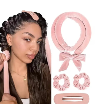 Heatless Hair Curler Set with Satin Bonnet Styling Tools