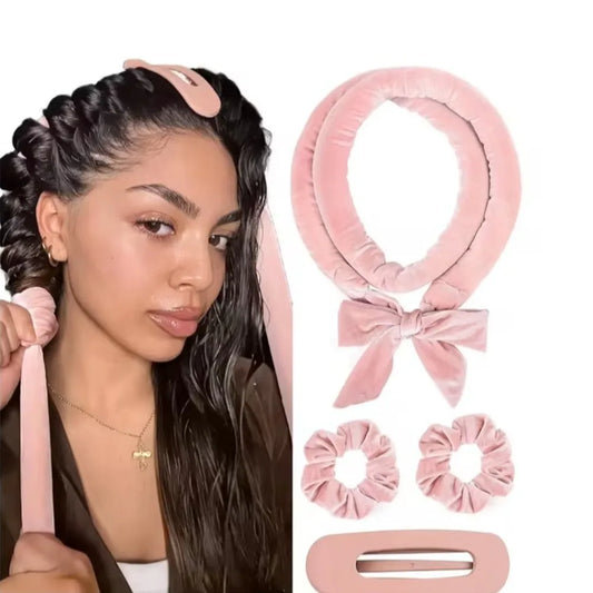 Heatless Hair Curler Set with Satin Bonnet Styling Tools