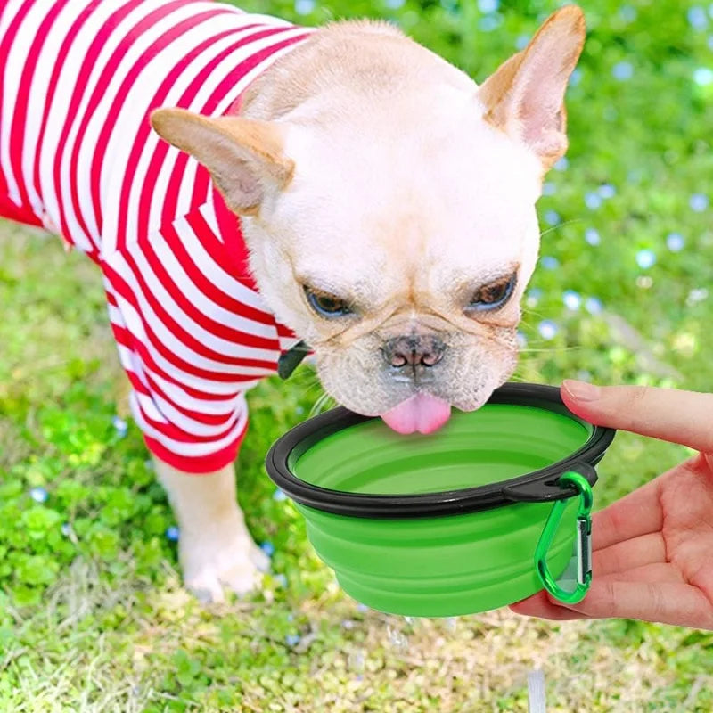 Pet Folding Silicone Bowl Large Outdoor Pet Travel Bowl