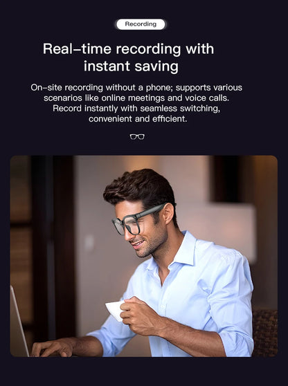 New Smart AI Glasses 1080P HD Video Record Camera ChatGPT
