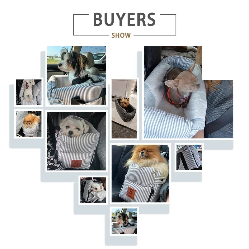 Puppy Dog Car Seat Travel Central Control Portable Pet Carrier