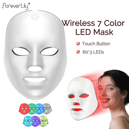 Wireless LED Mask 7 Color LED Face Mask Photon