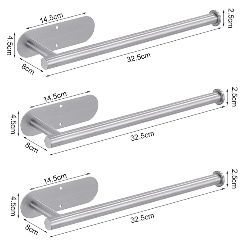 Adhesive Toilet Paper Holder Stainless Steel Wall Mount