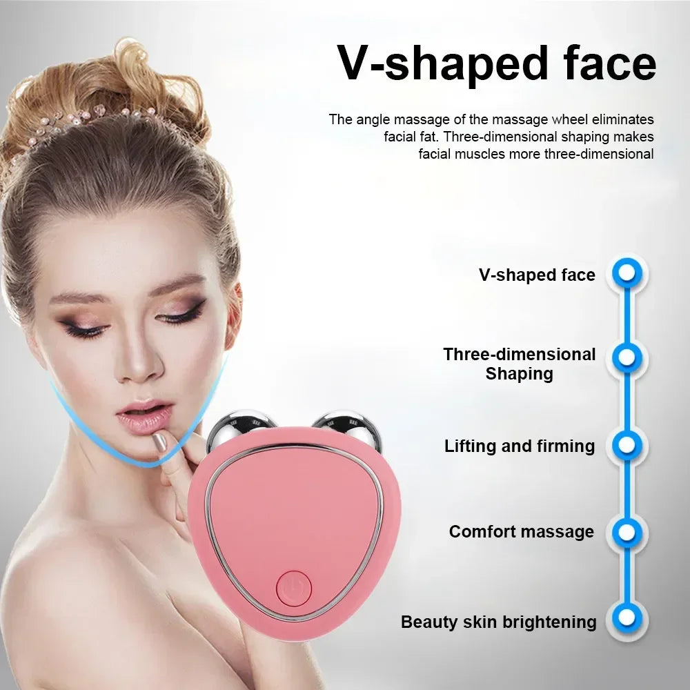 EMS Face Lifting Device Facial Microcurrent Roller Massage