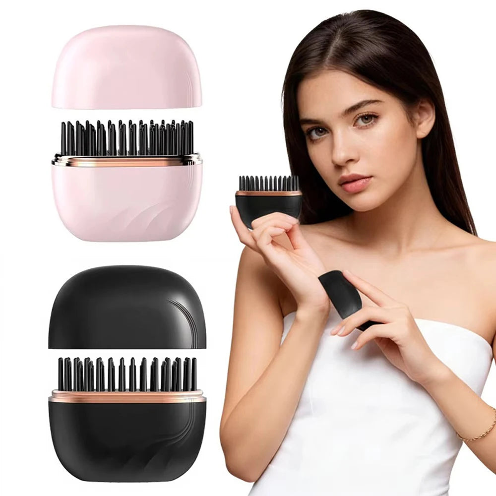 Wireless Hair Straightener Brush 2 in 1, Cordless Straightening