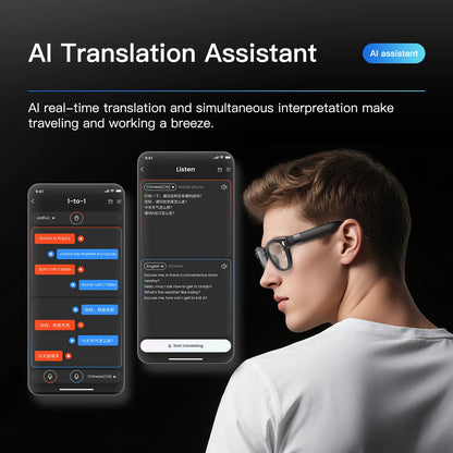 EIGIIS AI Smart Glasses Bluetooth Call With AI Voice Translate