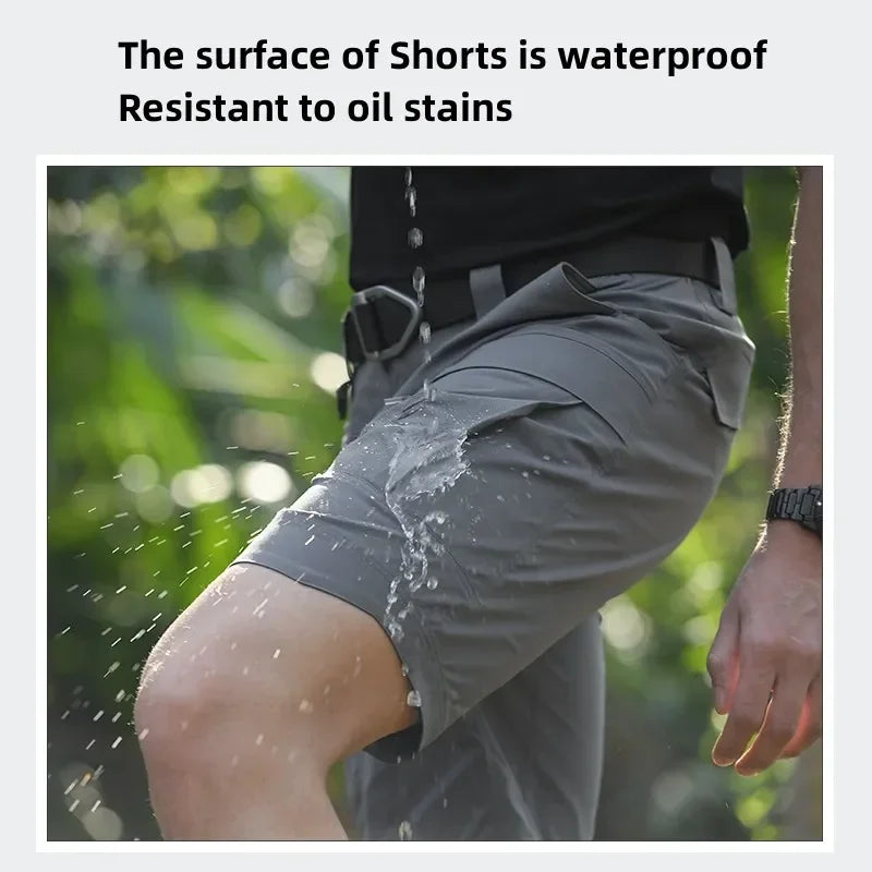 Summer Outdoor Tactical Cargo Shorts for Men - Waterproof