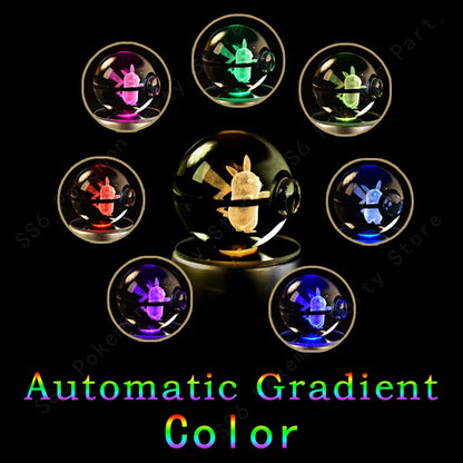 Pokemon Crystal Ball 3D Mewtwo Pikachu Gift