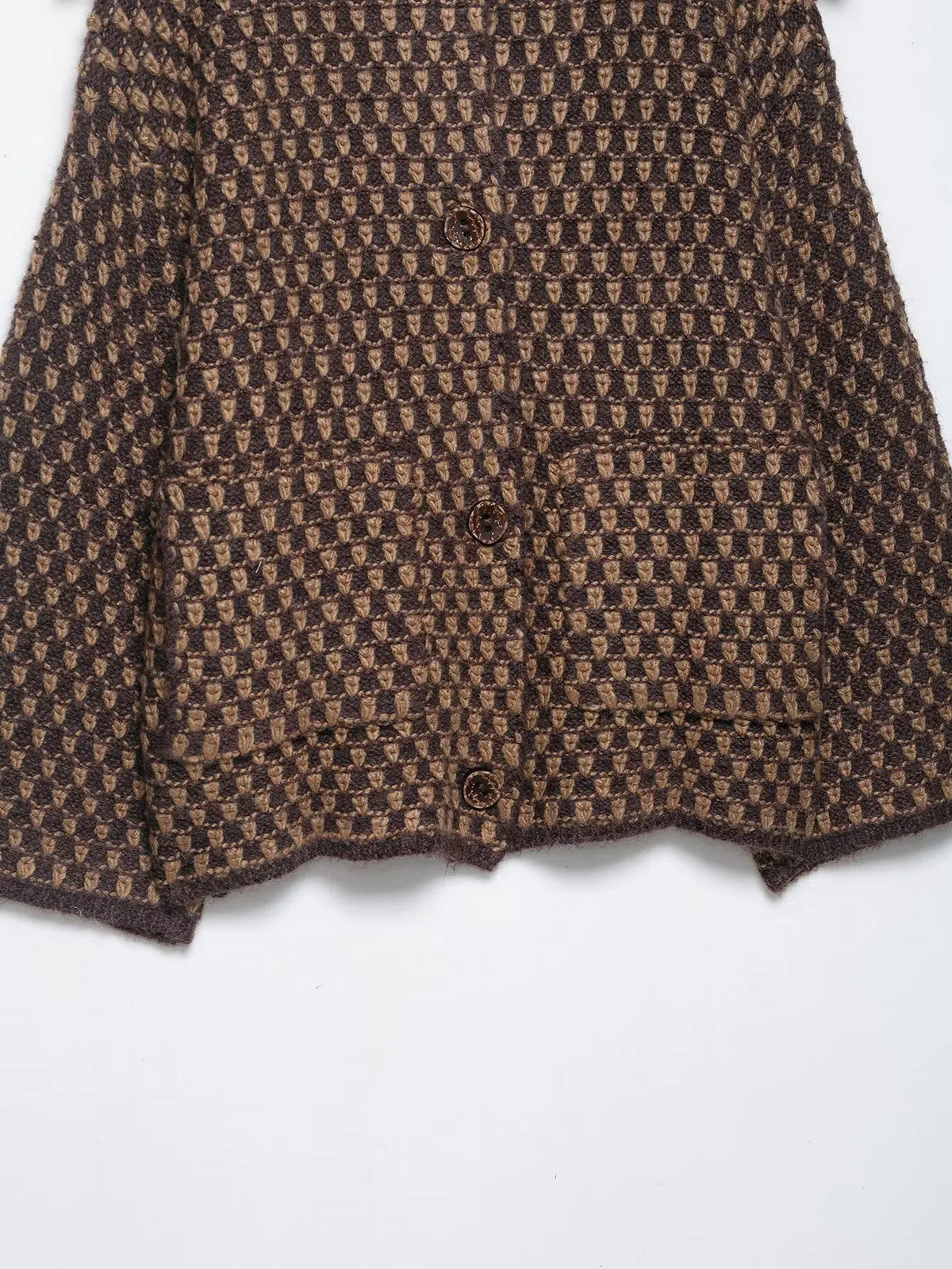 New Autumn Brown Long Sleeve Knitted Cardigans Women