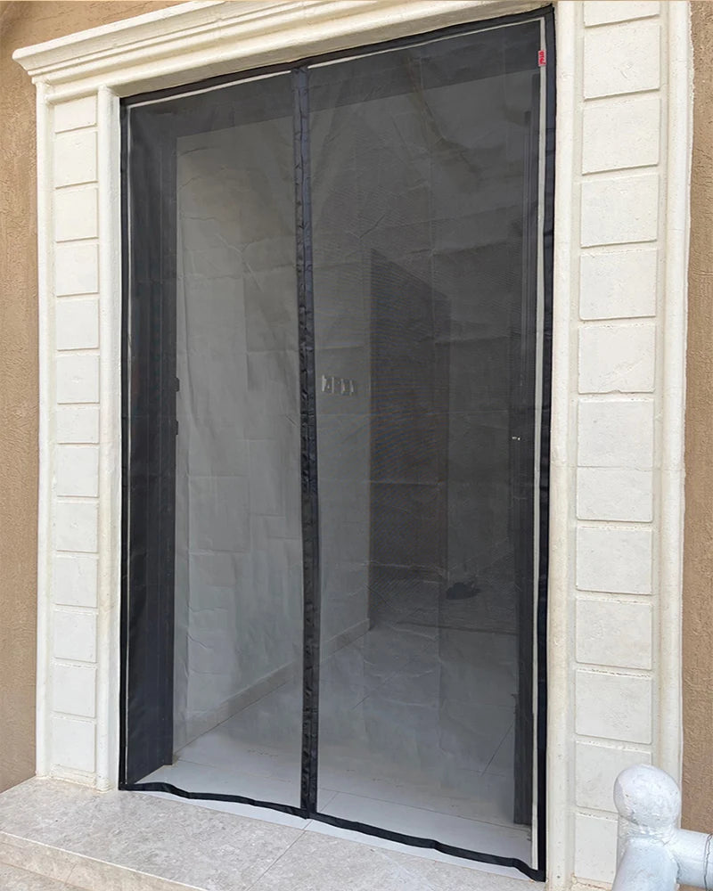Magnetic Door Screen Insect Mosquito Net Curtain Black Fly