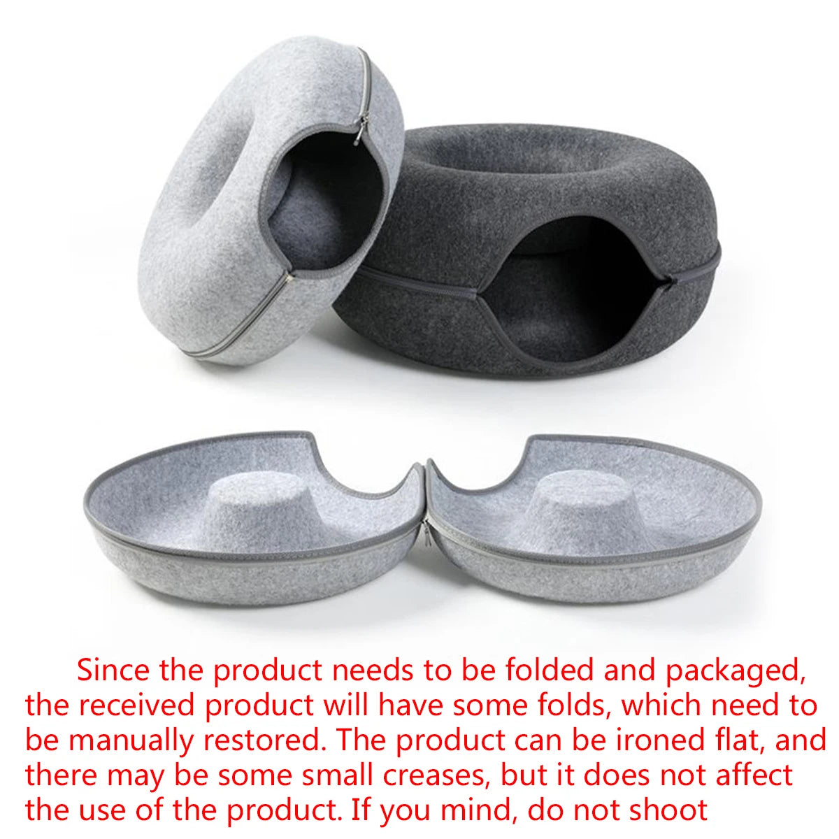 B-Tunnel Donut Cat Bed Interactive Tunnel Pet