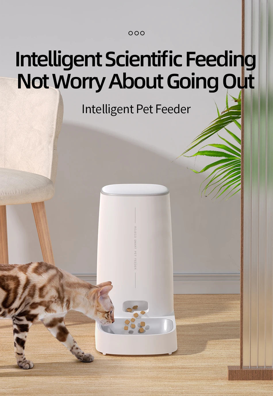 Automatic Cat Feeder Pet Smart WiFi Cat Food Kibble Dispenser