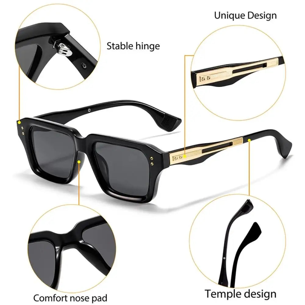 New Men's Square Sunglasses Premium PC Frame Eyewear