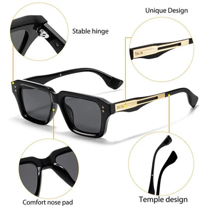 New Men's Square Sunglasses Premium PC Frame Eyewear