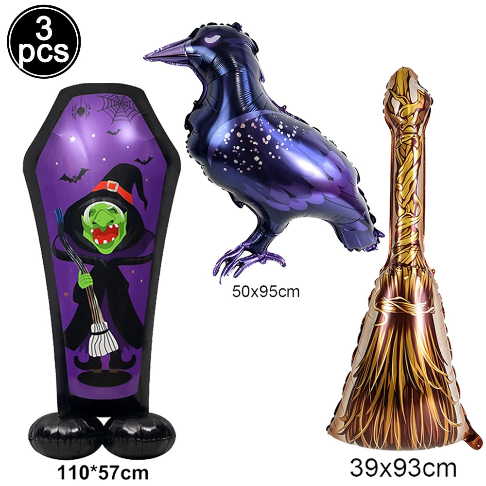 Large Halloween Standing Foil Balloons Haunted House Castle