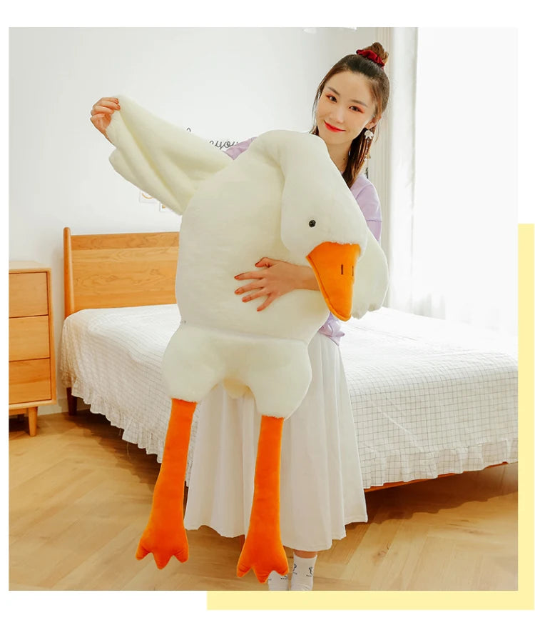 90-190cm Lovely Big White Goose Throw Pillow Plush Toy