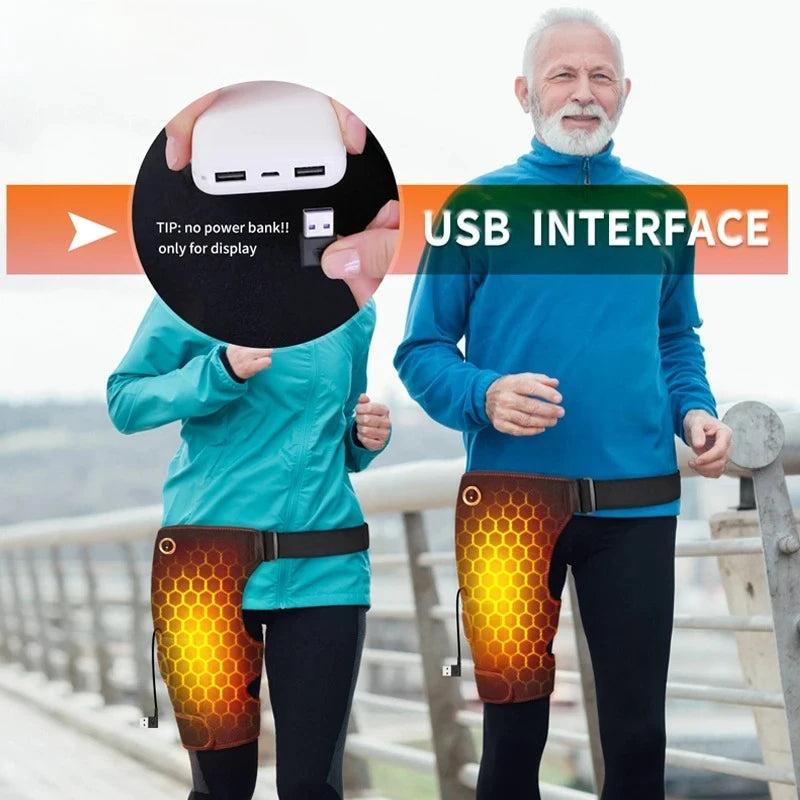 Cordless Heated Hip Support Brace with Massager Relief