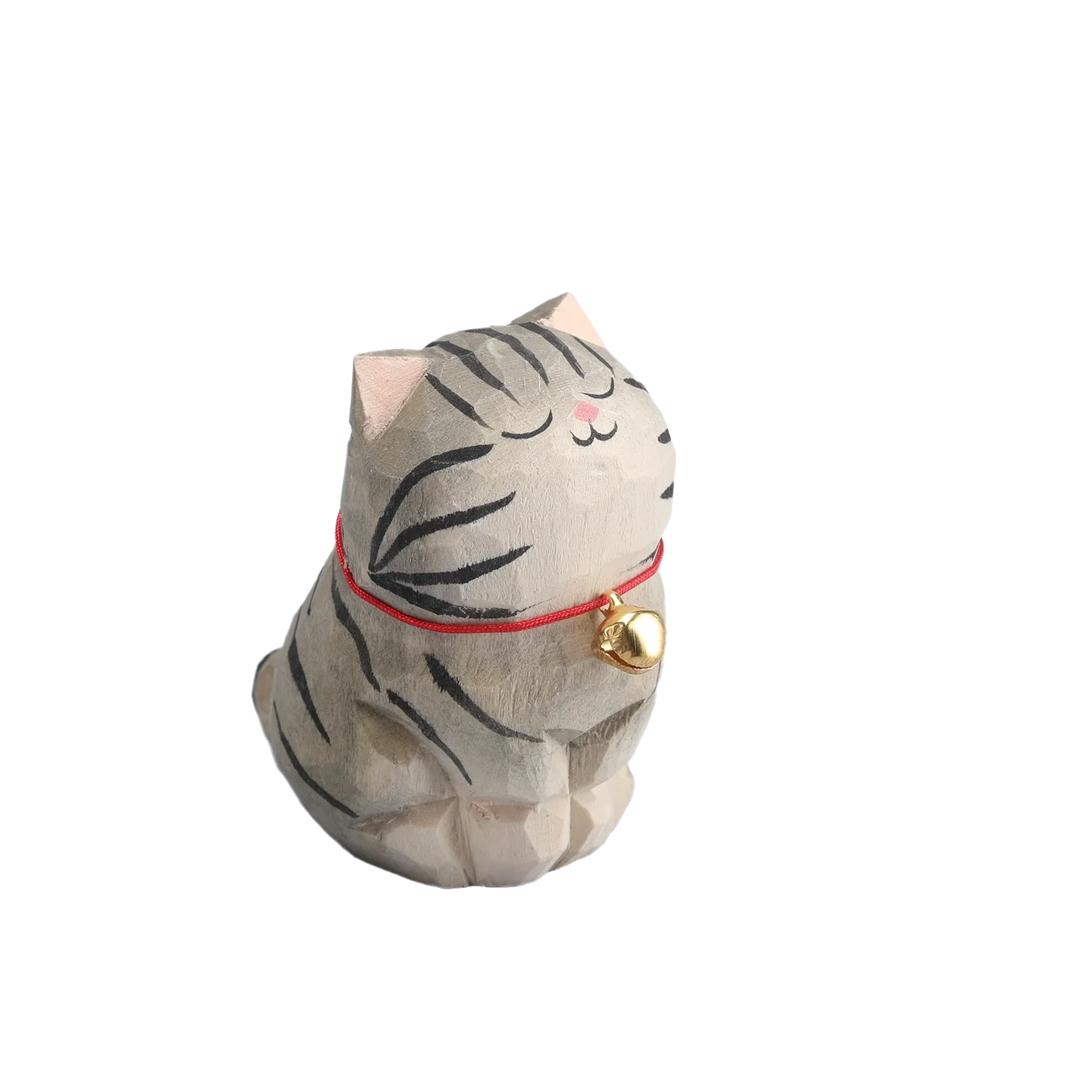 Cute Cat Animals Figurine Decorative Wooden Ornament