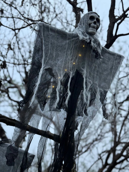 Halloween Skeleton Ghost Decoration Ghost with LED String Lights
