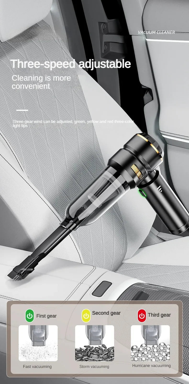 Car Vacuum Cleaner Wireless Mini Handheld for Car
