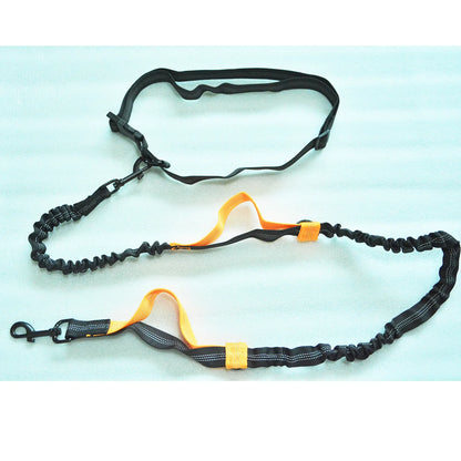 Double elastic reflective running leash portable