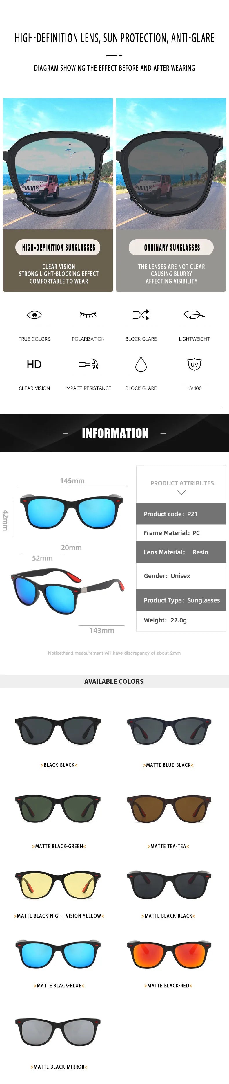 TANGOWO Polarized Retro Sunglasses Men Women Vintage