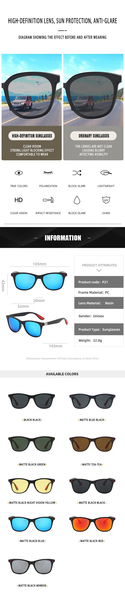 TANGOWO Polarized Retro Sunglasses Men Women Vintage