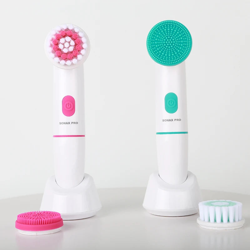 2 in 1 Face Brush Cleaning Electric Pores Deep Cleanser
