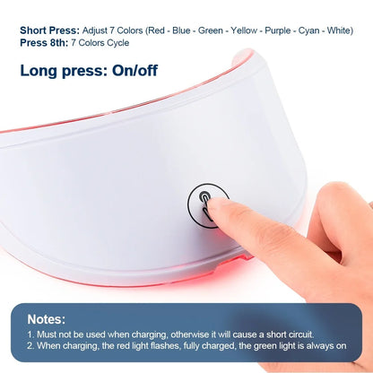 LED Face Neck Mask Rechargeable LED Photon