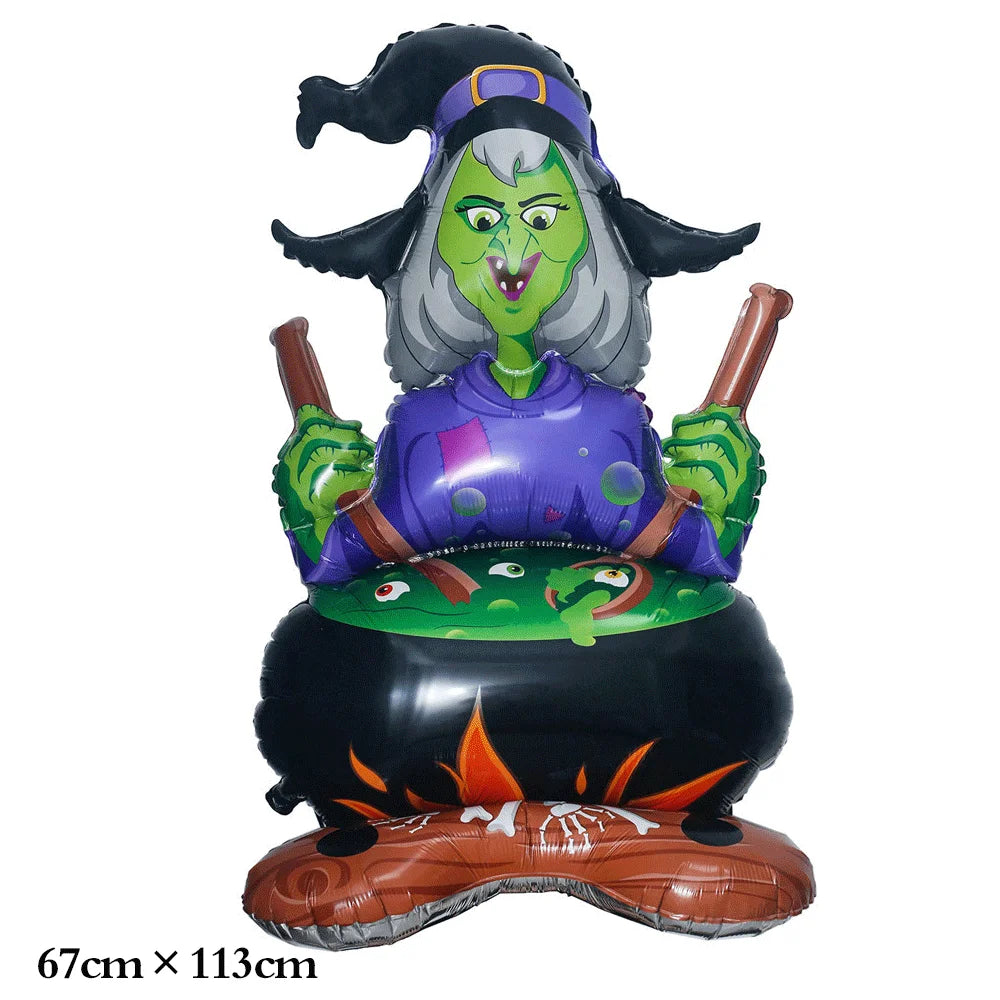 Halloween Decoration Balloons Foil Pumpkin Ghost Dead Tree Witch Mummy Bat Spider Balloon
