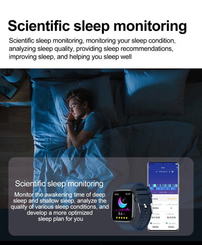 New Women Men AI Smart Diagnosis Watch HRV+PPG Blood Pressure