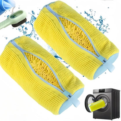 Shoe Washing Machine Bag with Liquid Shoe Brush Set