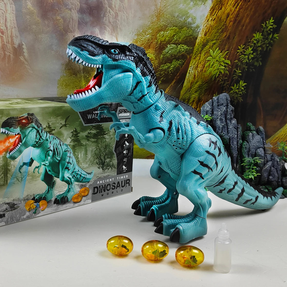 Electric Toy Large Size Walking Spray Lay Eggs Dinosaur