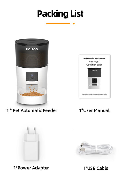 Automatic Cat Feeder With Camera Video Cat Food Dispenser Pet
