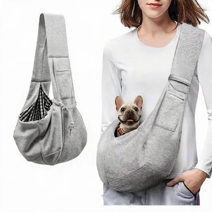 Cotton Comfortable Dog Bag Pet Out Crossbody Shoulder Bag