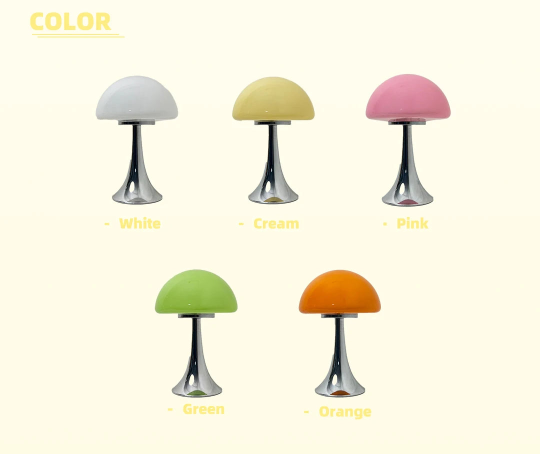 Jellyfish Dome Glass Table Lamp Coastal Modern Bedside