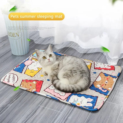 Summer Mat Pet Cooling Ice Blanket Mat Skin Friendly