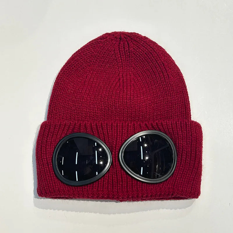 Warm Ski Mask Hats Caps Women Men Winter Windproof Glasses
