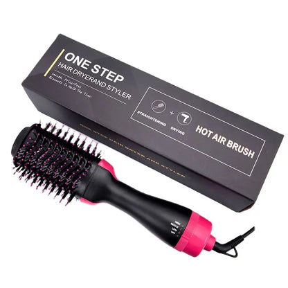 Women Hair Dryer Brush Hair Dryer Straightener Curler Massager