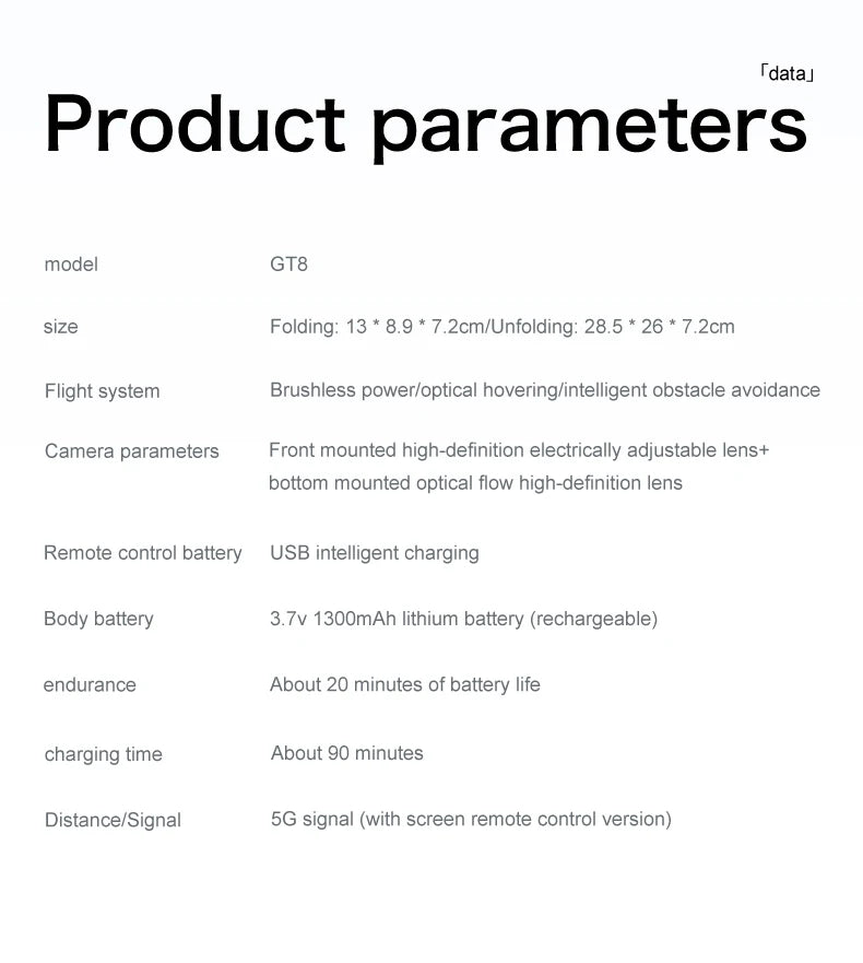 New GT8 Drone GPS 8K Professional HD 360° Dual Cameras