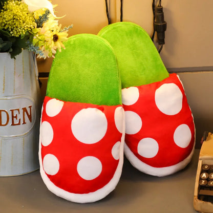 Mushroom Home Slippers Plush Piranha Plant Plush Kids